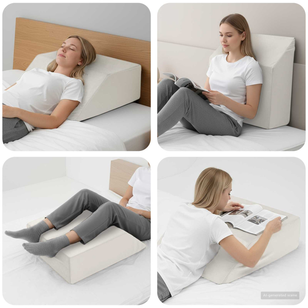 Produktbild för Ben Kudde Enfärgad Vit 63 x 52 x 19,5 cm PU skum