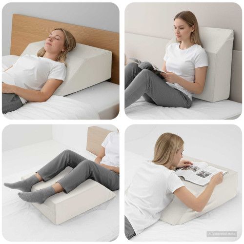 vidaXL Ben Kudde Enfärgad Vit 63 x 52 x 19,5 cm PU skum