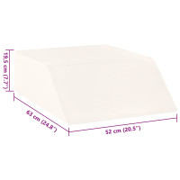 Produktbild för Ben Kudde Enfärgad Vit 63 x 52 x 19,5 cm PU skum
