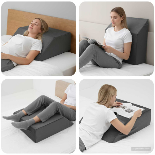 vidaXL Ben Kudde Enfärgad Grå 63 x 52 x 19 cm PU skum
