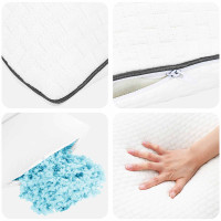 Produktbild för Shread sovkudde Vit 80 x 40 x 14,5 cm Minneskum