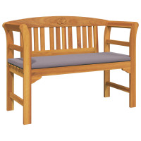 Produktbild för Rosabänk Naturlig 114 x 46 x 82,5 cm Massivt Akaciaträ