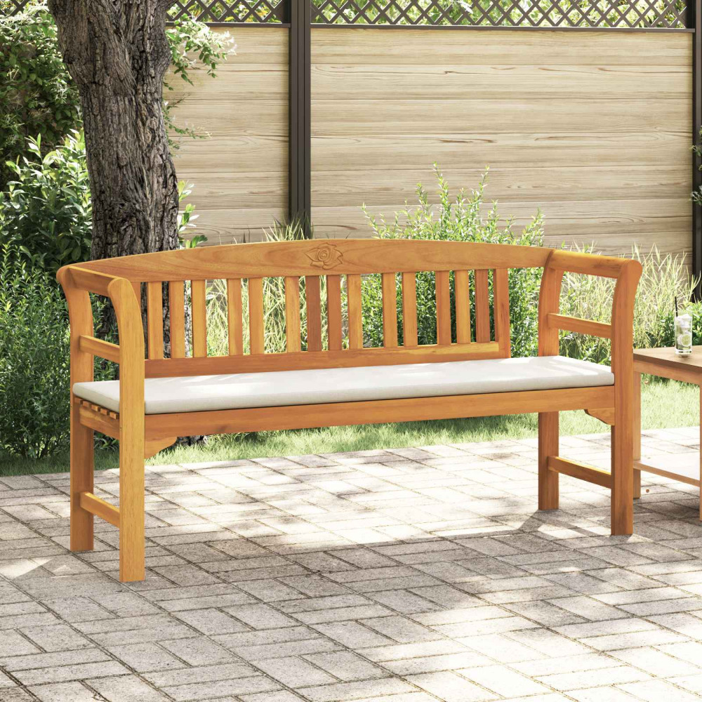 Produktbild för Rosabänk Naturlig 157 x 46 x 82,5 cm Massivt Akaciaträ