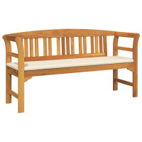 Produktbild för Rosabänk Naturlig 157 x 46 x 82,5 cm Massivt Akaciaträ