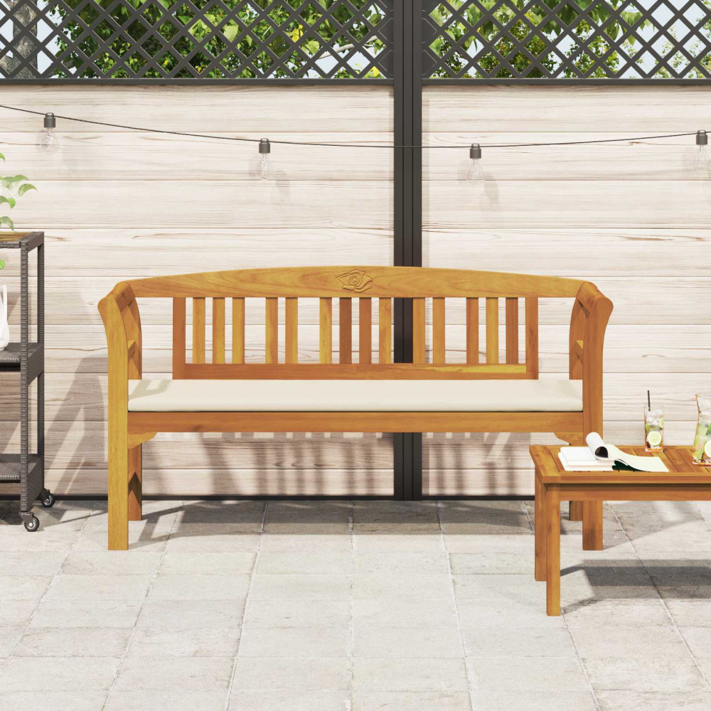Produktbild för Rosabänk Naturlig 157 x 46 x 82,5 cm Massivt Akaciaträ