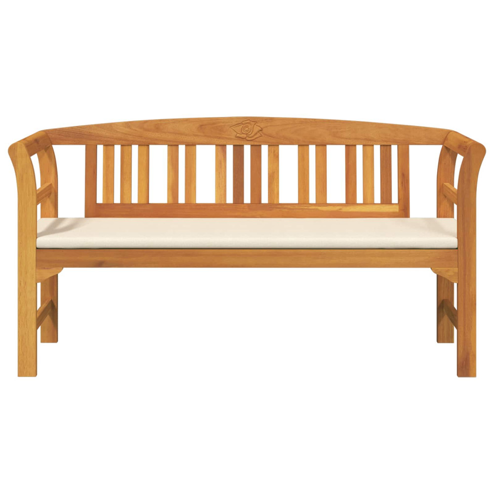 Produktbild för Rosabänk Naturlig 157 x 46 x 82,5 cm Massivt Akaciaträ