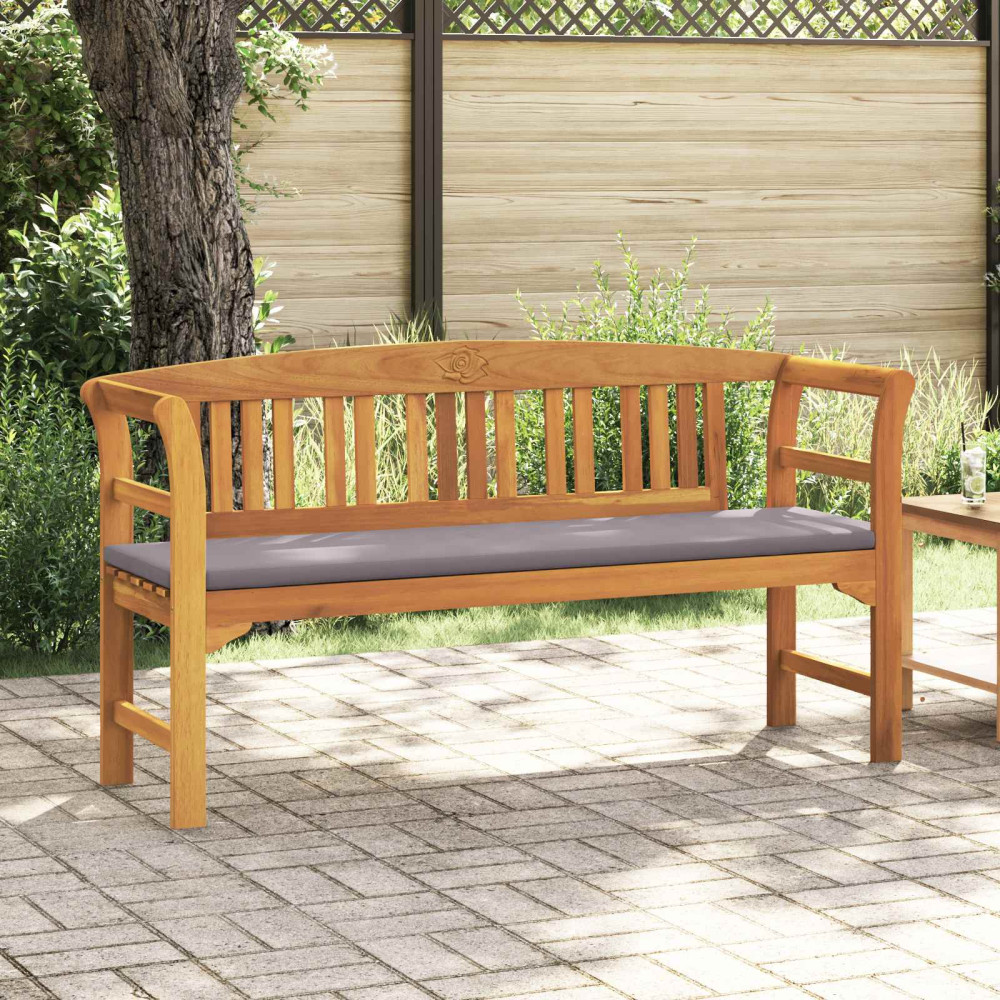 Produktbild för Rosabänk Naturlig 157 x 46 x 82,5 cm Massivt Akaciaträ