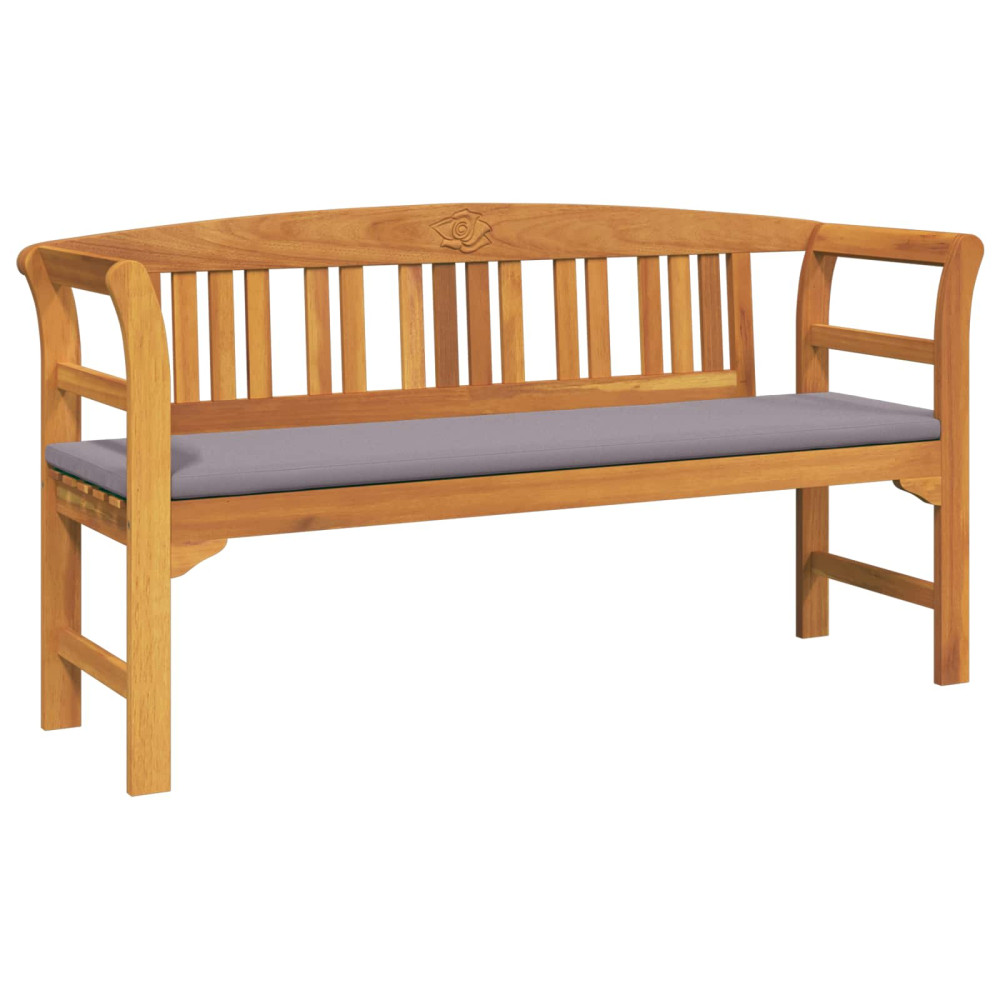 Produktbild för Rosabänk Naturlig 157 x 46 x 82,5 cm Massivt Akaciaträ