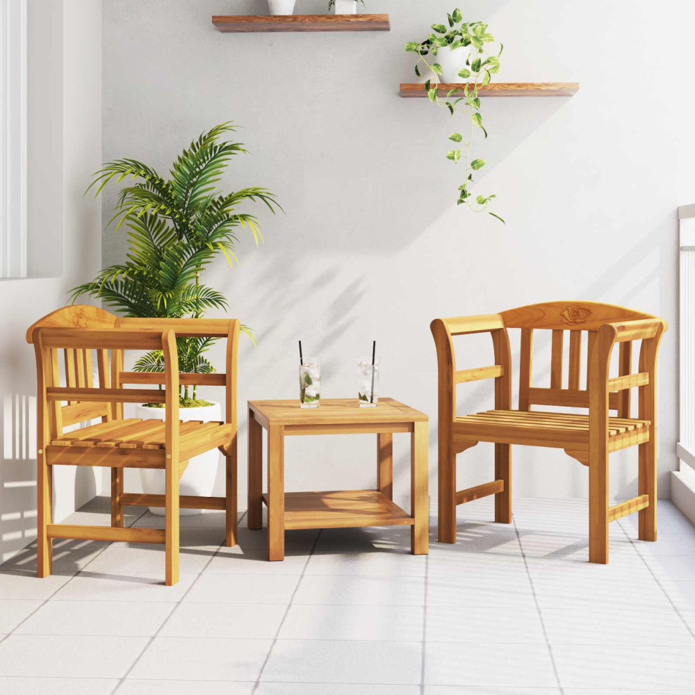 Produktbild för Rosabänk Naturlig 68,5 x 46 x 82,5 cm Massivt Akaciaträ