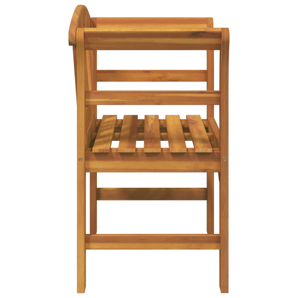 Produktbild för Rosabänk Naturlig 68,5 x 46 x 82,5 cm Massivt Akaciaträ