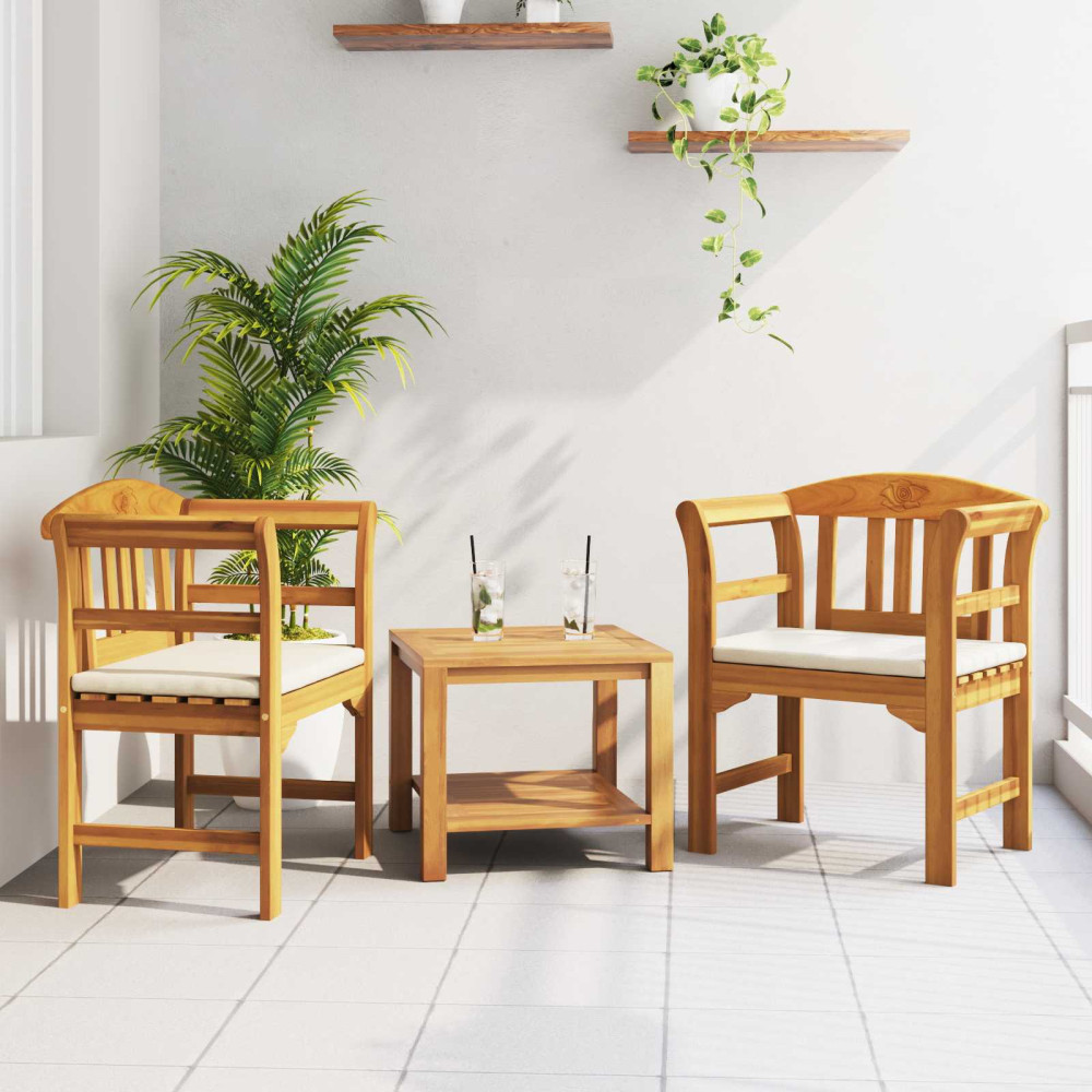 Produktbild för Rosabänk Naturlig 68,5 x 46 x 82,5 cm Massivt Akaciaträ