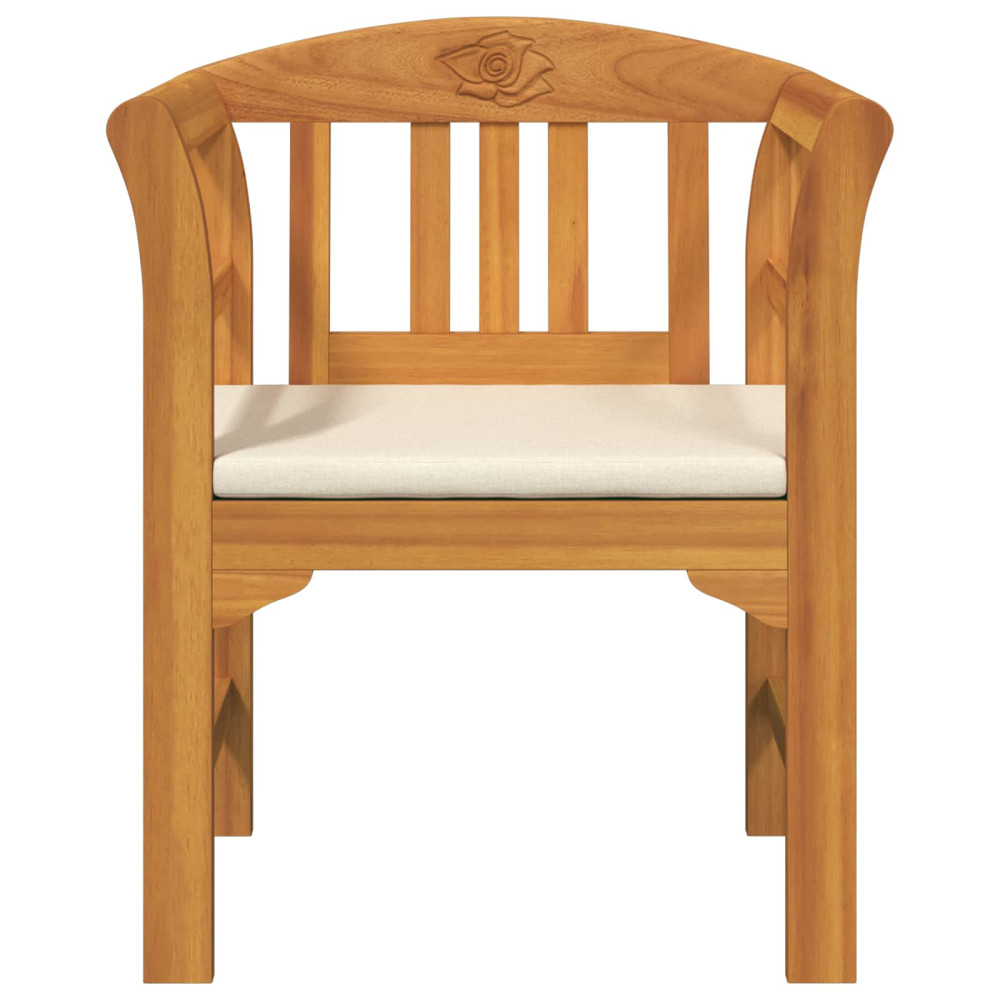 Produktbild för Rosabänk Naturlig 68,5 x 46 x 82,5 cm Massivt Akaciaträ