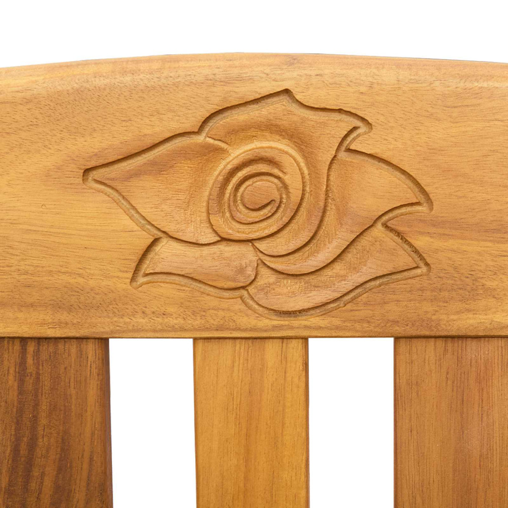 Produktbild för Rosabänk Naturlig 68,5 x 46 x 82,5 cm Massivt Akaciaträ