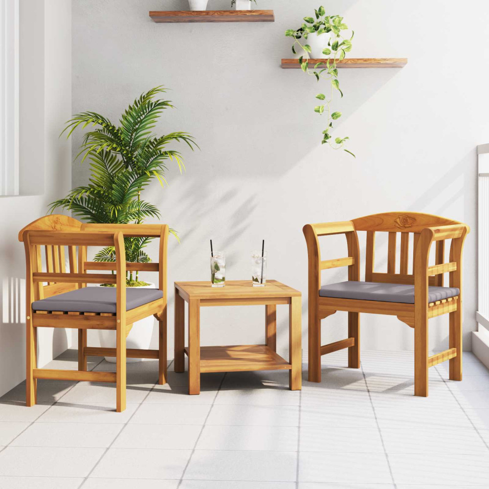 Produktbild för Rosabänk Naturlig 68,5 x 46 x 82,5 cm Massivt Akaciaträ