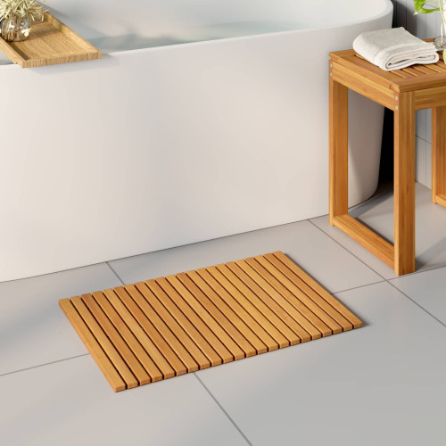 vidaXL Badmatta Brun 60 x 40 cm Massivt Akaciaträ