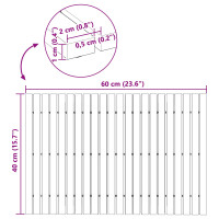 Produktbild för Badmatta Brun 60 x 40 cm Massivt Akaciaträ