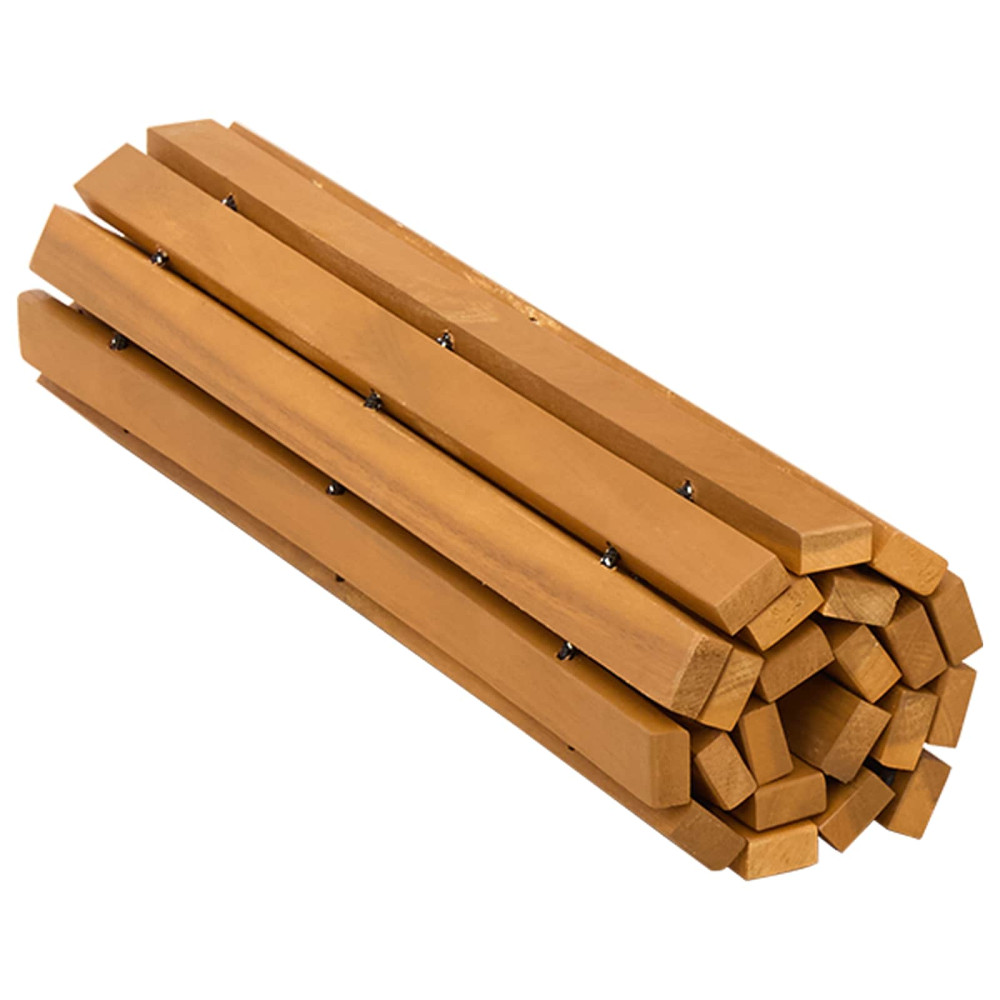 Produktbild för Badmatta Brun 60 x 40 cm Massivt Akaciaträ
