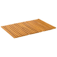 Produktbild för Badmatta Brun 60 x 40 cm Massivt Akaciaträ