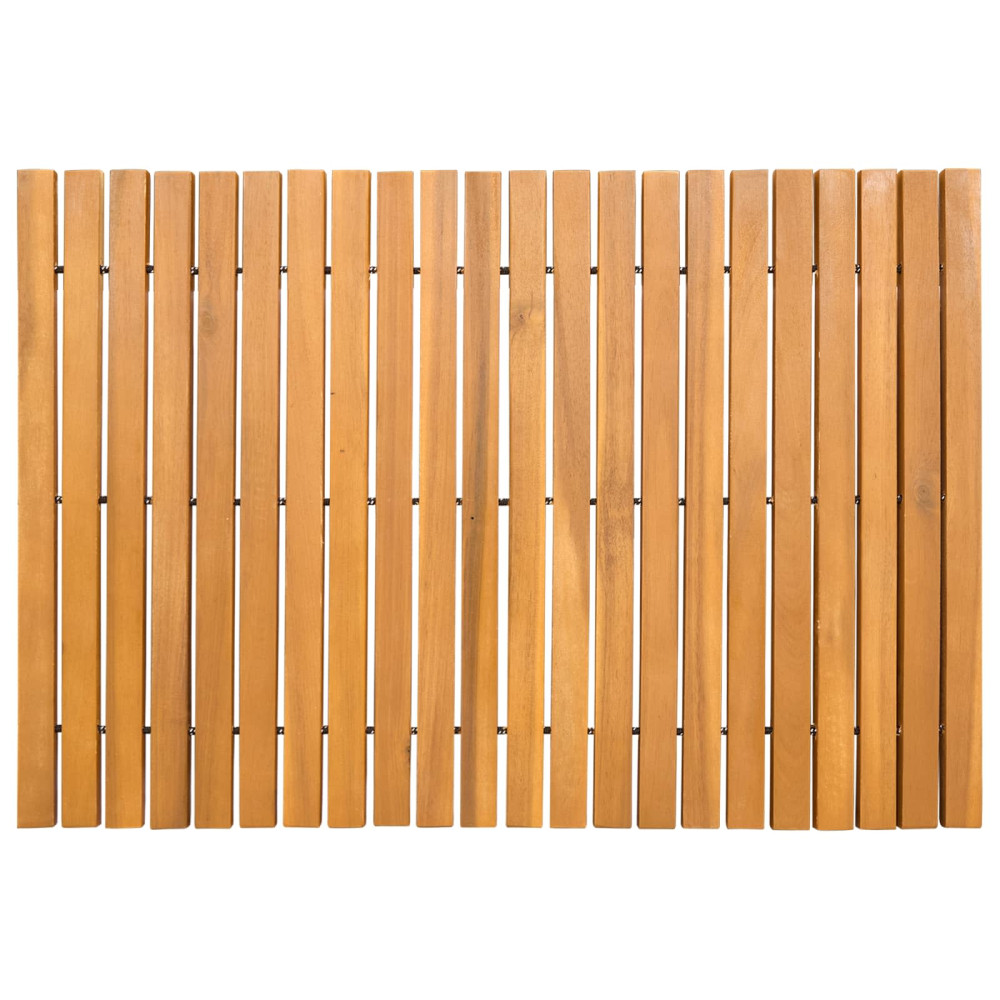 Produktbild för Badmatta Brun 60 x 40 cm Massivt Akaciaträ