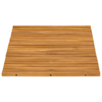 Produktbild för Badmatta Brun 60 x 40 cm Massivt Akaciaträ