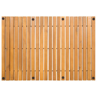 Produktbild för Badmatta Brun 60 x 40 cm Massivt Akaciaträ