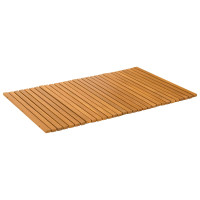 Produktbild för Badmatta Brun 80 x 50 cm Massivt Akaciaträ