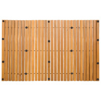 Produktbild för Badmatta Brun 80 x 50 cm Massivt Akaciaträ