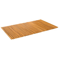 Produktbild för Badmatta Brun 100 x 60 cm Massivt Akaciaträ