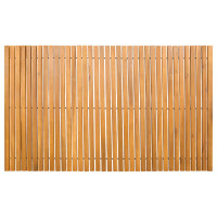 Produktbild för Badmatta Brun 100 x 60 cm Massivt Akaciaträ