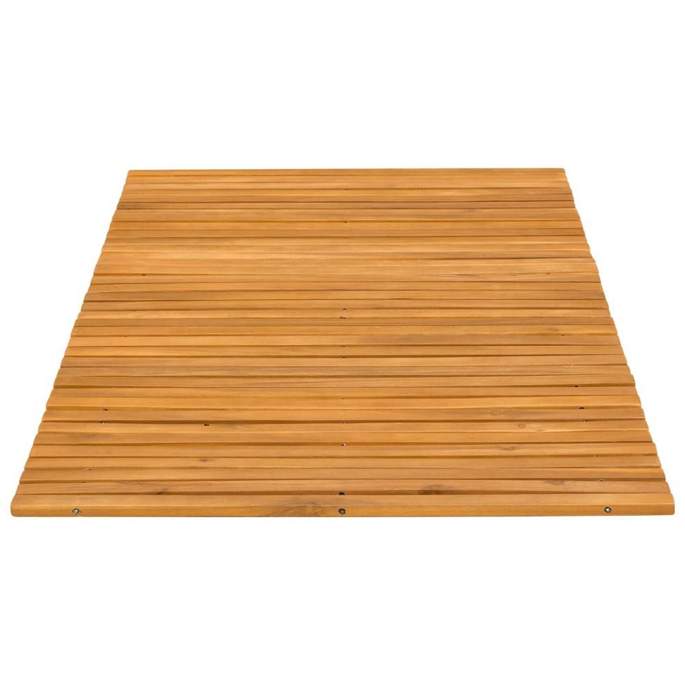 Produktbild för Badmatta Brun 100 x 60 cm Massivt Akaciaträ