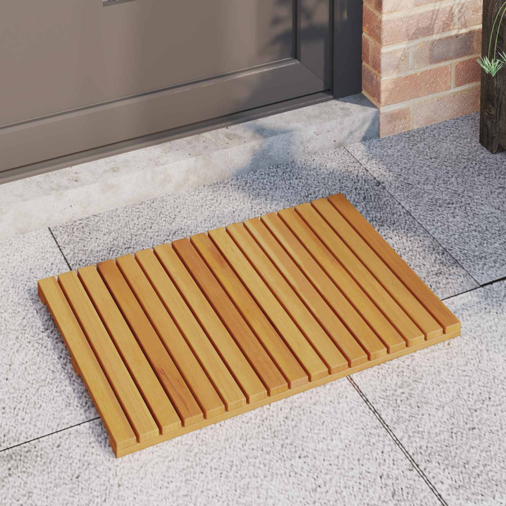 Produktbild för Badmatta Enfärgad Brun 60 x 40 cm trä