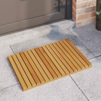 Produktbild för Badmatta Enfärgad Brun 60 x 40 cm trä
