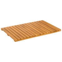 Produktbild för Badmatta Enfärgad Brun 60 x 40 cm trä