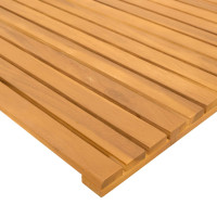 Produktbild för Badmatta Enfärgad Brun 60 x 40 cm trä