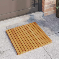 Produktbild för Badmatta Enfärgad Brun 50 x 50 cm Massivt Akaciaträ