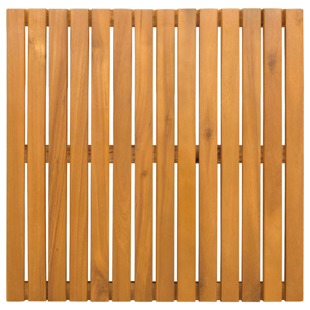 Produktbild för Badmatta Enfärgad Brun 50 x 50 cm Massivt Akaciaträ