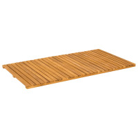 Produktbild för Badmatta Enfärgad Brun 100 x 55 cm Massivt Akaciaträ