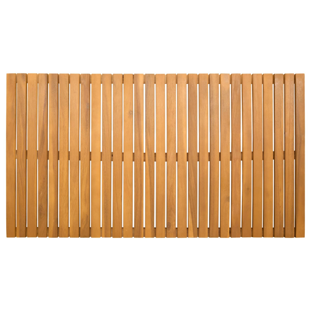 Produktbild för Badmatta Enfärgad Brun 100 x 55 cm Massivt Akaciaträ
