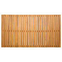 Produktbild för Badmatta Enfärgad Brun 100 x 55 cm Massivt Akaciaträ