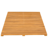 Produktbild för Badmatta Enfärgad Brun 100 x 55 cm Massivt Akaciaträ