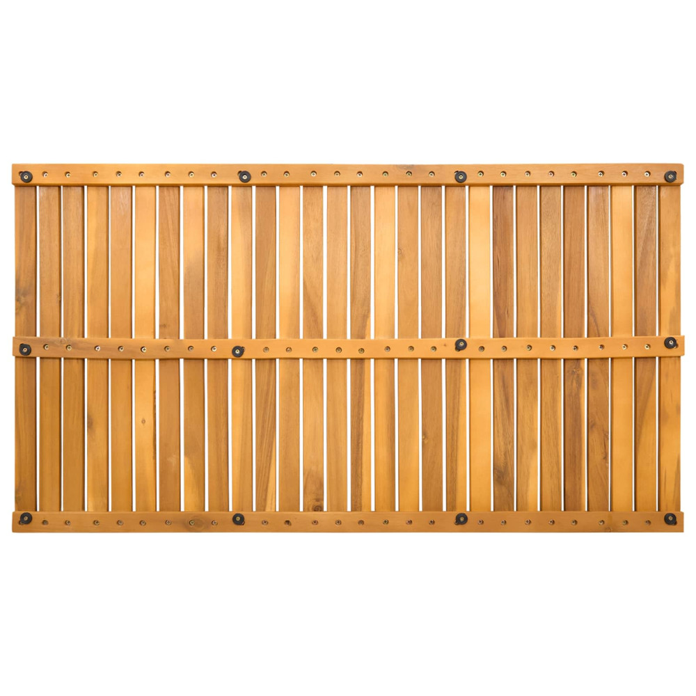 Produktbild för Badmatta Enfärgad Brun 100 x 55 cm Massivt Akaciaträ