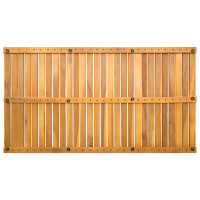 Produktbild för Badmatta Enfärgad Brun 100 x 55 cm Massivt Akaciaträ
