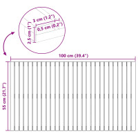 Produktbild för Badmatta Enfärgad Brun 100 x 55 cm Massivt Akaciaträ