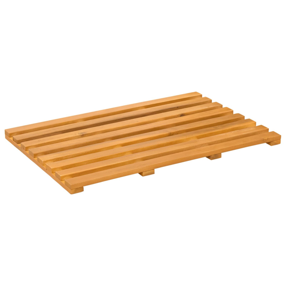 Produktbild för Badmatta Enfärgad Brun 56 x 37 x 2,5 cm Massivt Akaciaträ
