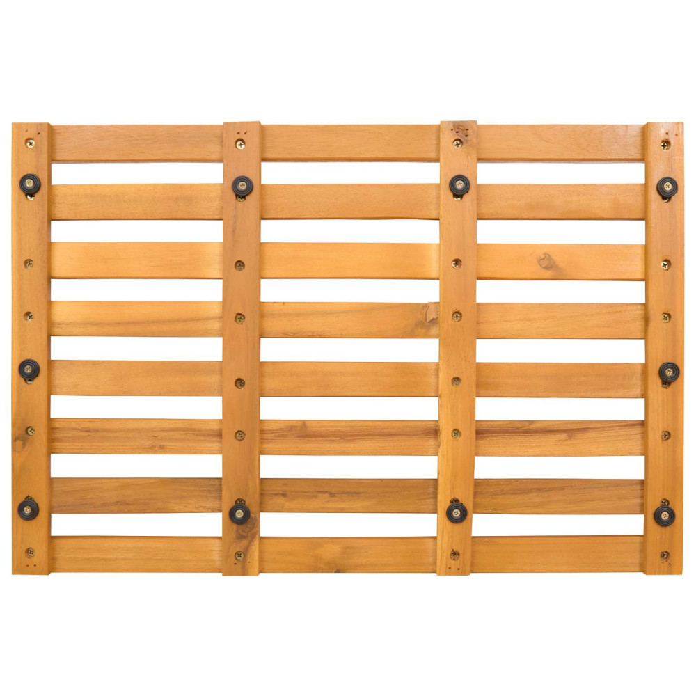 Produktbild för Badmatta Enfärgad Brun 56 x 37 x 2,5 cm Massivt Akaciaträ