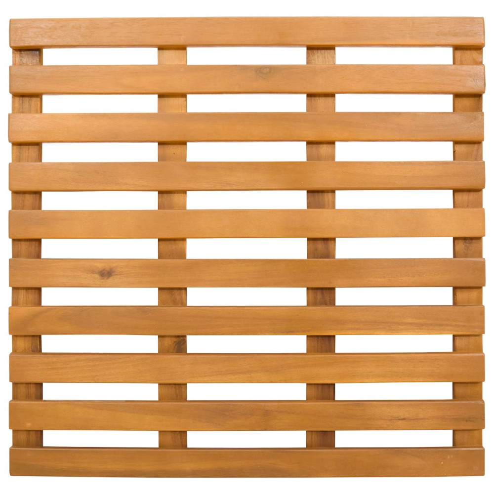 Produktbild för Badmatta Enfärgad Brun 50 x 48 x 2,5 cm Massivt Akaciaträ