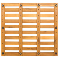 Produktbild för Badmatta Enfärgad Brun 50 x 48 x 2,5 cm Massivt Akaciaträ
