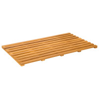 Produktbild för Badmatta Enfärgad Brun 80 x 48 x 2,5 cm Massivt Akaciaträ