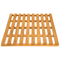 Produktbild för Badmatta Enfärgad Brun 80 x 48 x 2,5 cm Massivt Akaciaträ