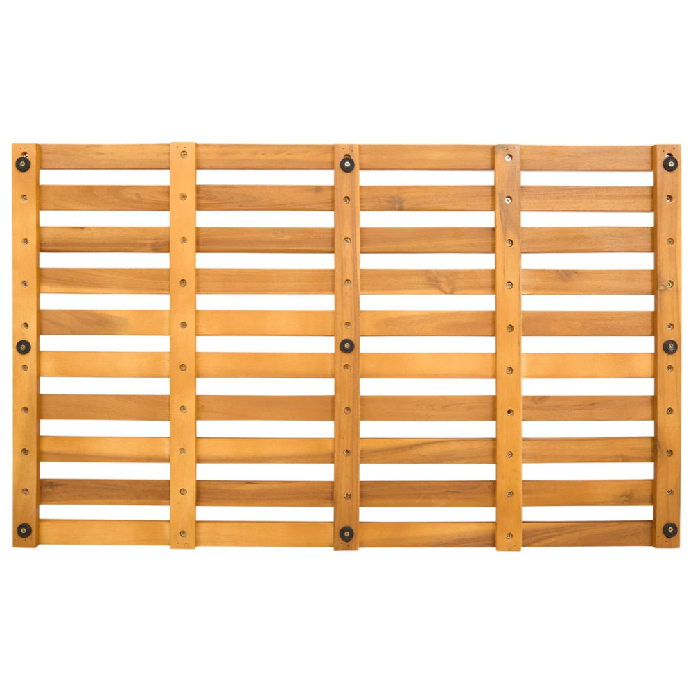 Produktbild för Badmatta Enfärgad Brun 80 x 48 x 2,5 cm Massivt Akaciaträ